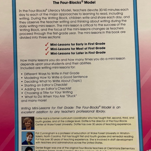 Writing Mini-Lessons for First Grade The Four Blocks Literacy Model NEW - Picture 4 of 5